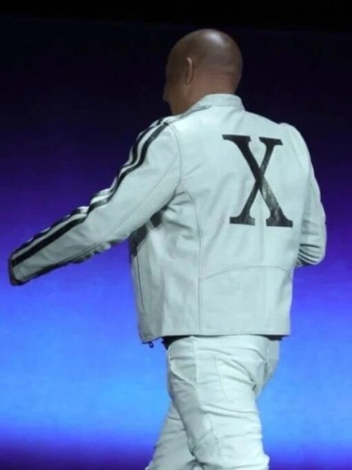 Fast and Furious X Vin Diesel CinemaCon White Leather Jacket