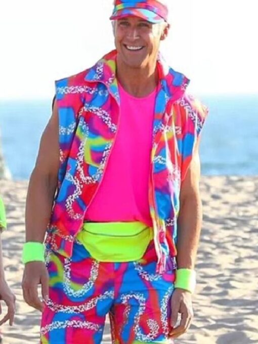 Barbie 2023 Ryan Gosling Rainbow Shirt With Shorts