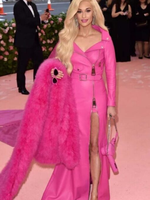 Kacey Musgraves Met Gala Barbie Pink Long Coat