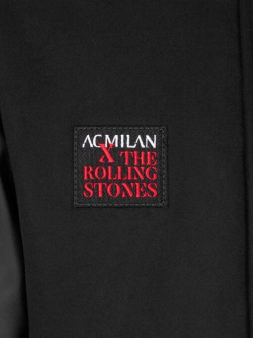 AC Milan x Rolling Stones Bomber Black Varsity Jacket