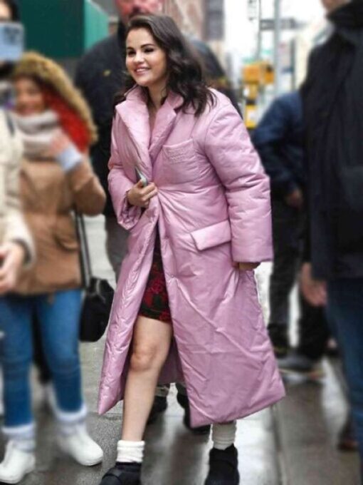 Only Murders in the Building S03 Selena Gomez Pink Puffer Coat