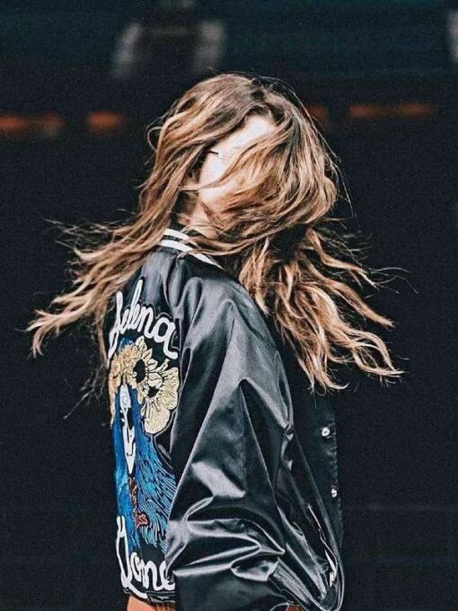 Selena Gomez Revival Black Bomber Jacket