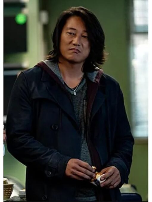 Fast X 2023 Sung Sung Kang Black Leather Trench Coat