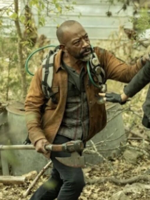Fear the Walking Dead S08 Morgan Jones Brown Suede Jacket