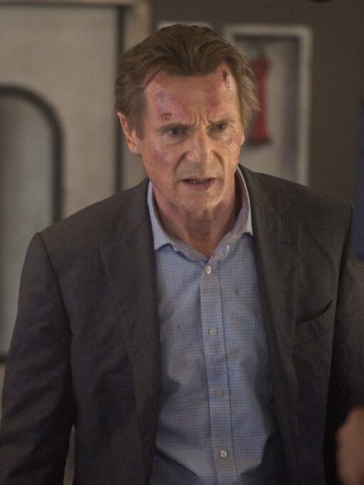 Liam Neeson Retribution 2023 Grey Suit