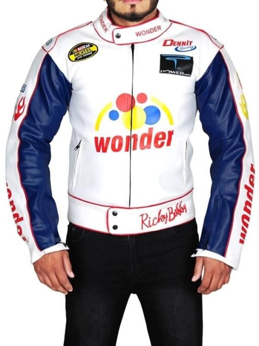 Ricky Bobby Wonder Bread Biker Racing Jacket