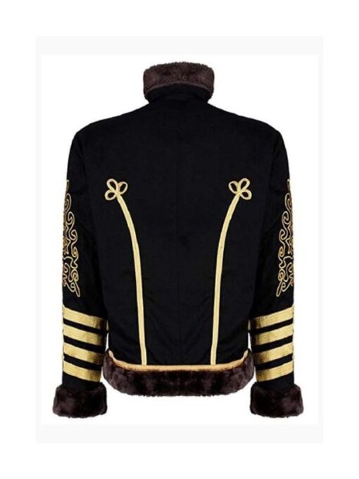 Jimi Hendrix Hussars Brown & Golden Parade Shearling Jacket