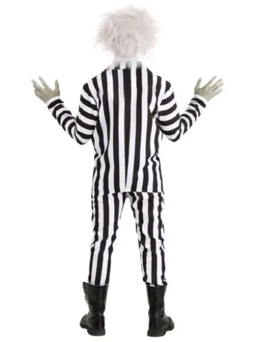 Halloween Beetlejuice Adult Black And White Suit