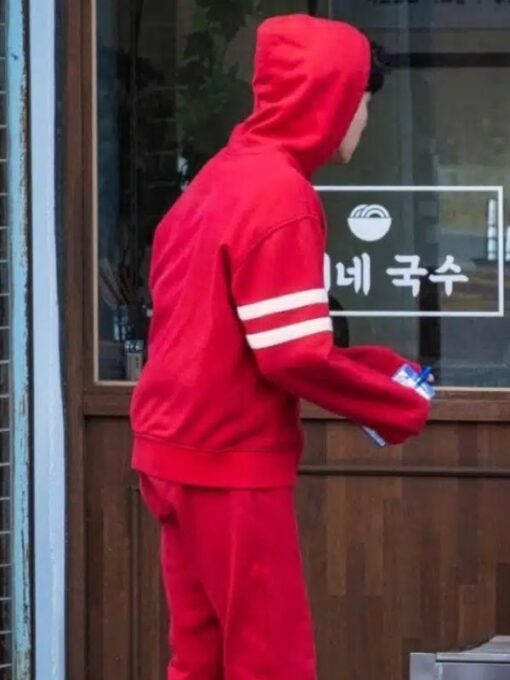The Uncanny Counter 2023 Red Hooded Tracksuit