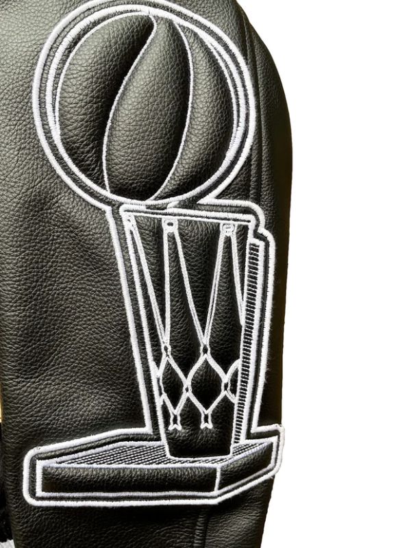 L-V Louis Vuitton 2023 X (NBA) Bomber Black Varsity Jacket