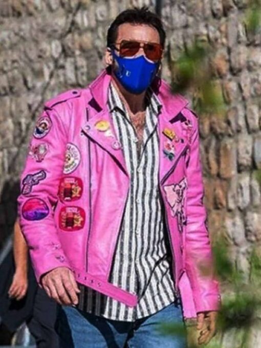 The Unbearable Weight of Massive Talent  Nic Cage Pink Jacket