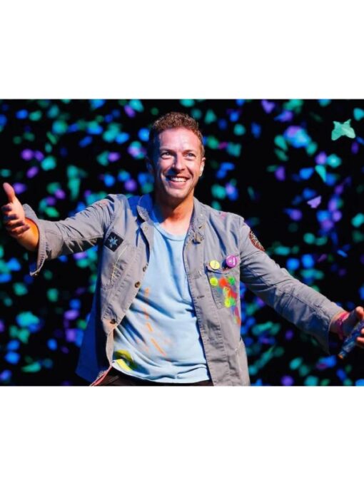 Rock band Coldplay Chris Martin Grey Cotton Jacket
