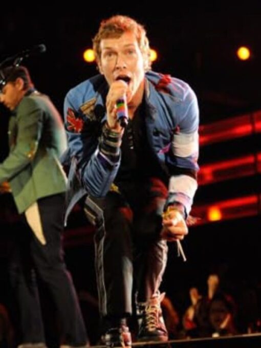 Coldplay Chris Martin Blue Cotton Jacket