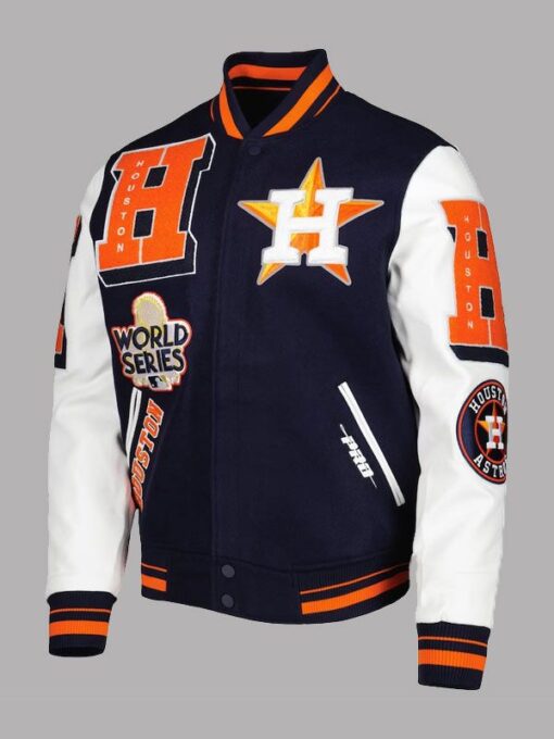 Houston Astros Pro Standard Mash Up Logo Varsity Jacket