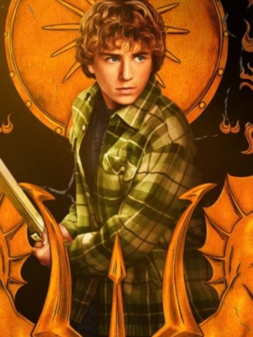 Percy Jackson And The Olympians 2023 Walker Scobell Green Checkered Jacket