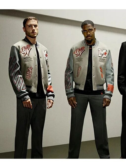 Ac Milan Grey Varsity Off-Pitch Uniform Jacket