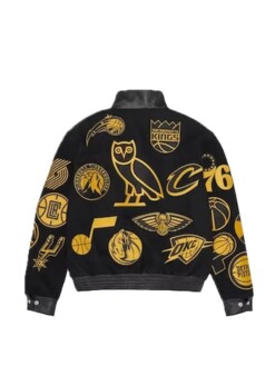 Ovo x NBA Raptors Varsity Jacket Black