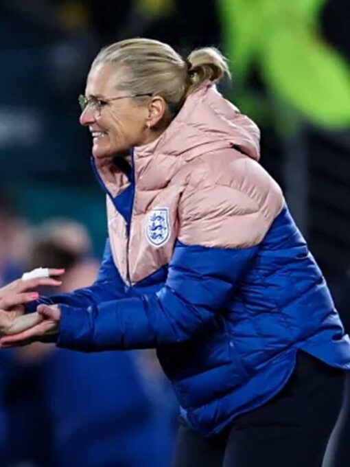 National Football England Lionesses Pink and Blue Puffer Jacket