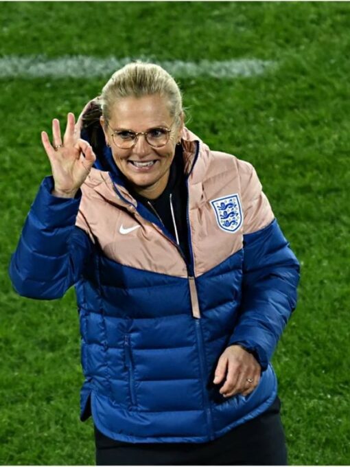 National Football England Lionesses Pink and Blue Puffer Jacket