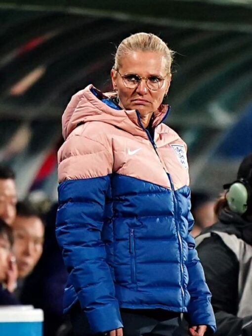 National Football England Lionesses Pink and Blue Puffer Jacket