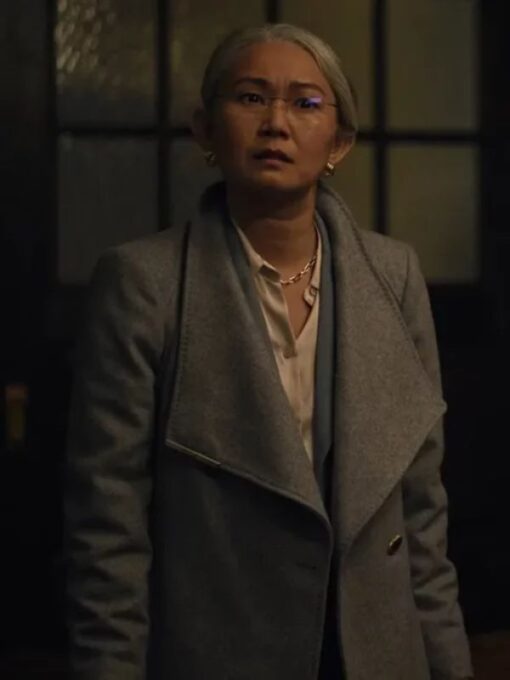 The Night Agent 2023 Hong Chau Grey Coat