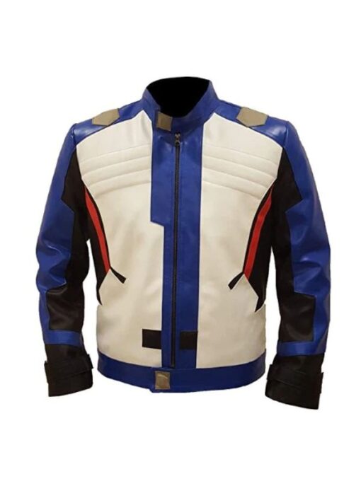 Overwatch Soldier 76 Costume Blue Leather Jacket - Sale