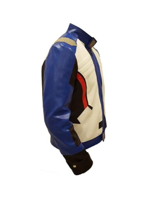 Soldier 76 Costume Blue Leather Jacket