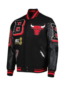 Men’s Pro Standard Chicago Bulls Mash Up Black Varsity Jacket