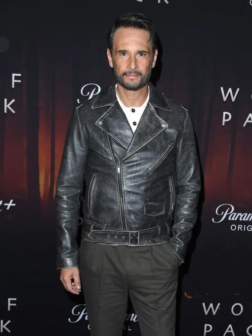 Wolf Pack Premiere Night Black Leather Jacket