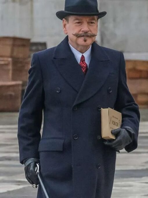 A Haunting in Venice 2023 Kenneth Branagh Black Trench Coat