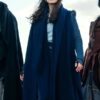 The Wheel Of Time Moiraine Blue Long Trench Coat