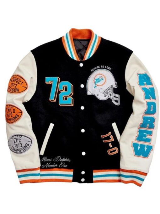 Miami Dolphins Vintage 90s NFL Cosplay Varsity Jacket
