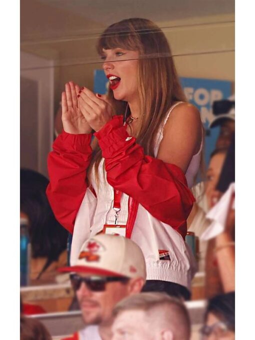 Kansas City Taylor Swift Chiefs Red and White Jacket