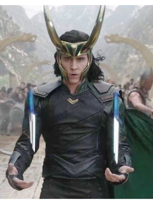 Loki Tom Hiddleston Black Leather Jacket