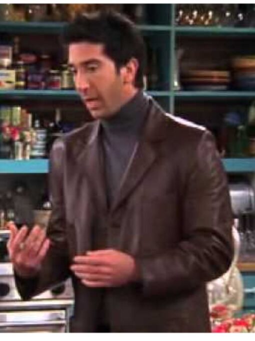 Friends Ross Geller Brown Leather Jacket