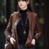 The Devil Wears Prada Andy Sachs Brown Leather Jacket