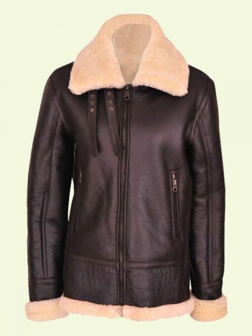 Women's B3 Brown Shearling Leather Jacket