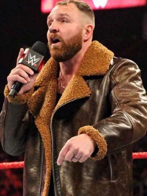WWE Wrestler Dean Ambrose Dark Brown Shearling Jacket