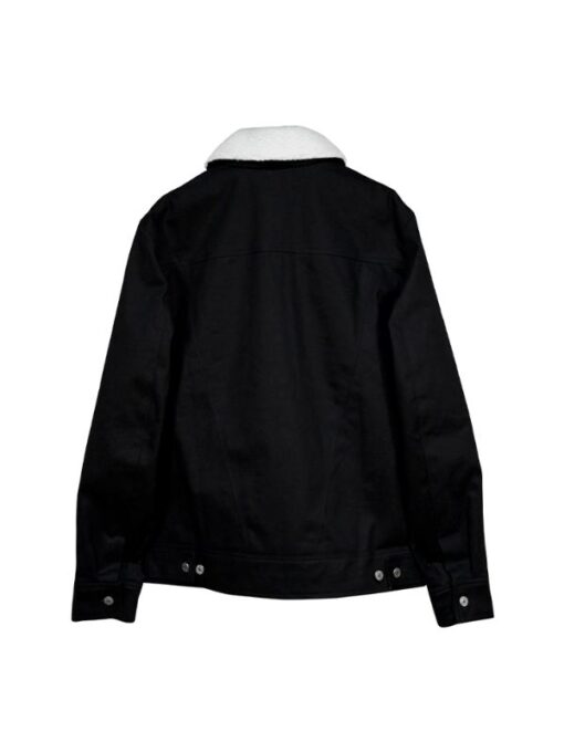 Black Denim Shearling Lining Jacket