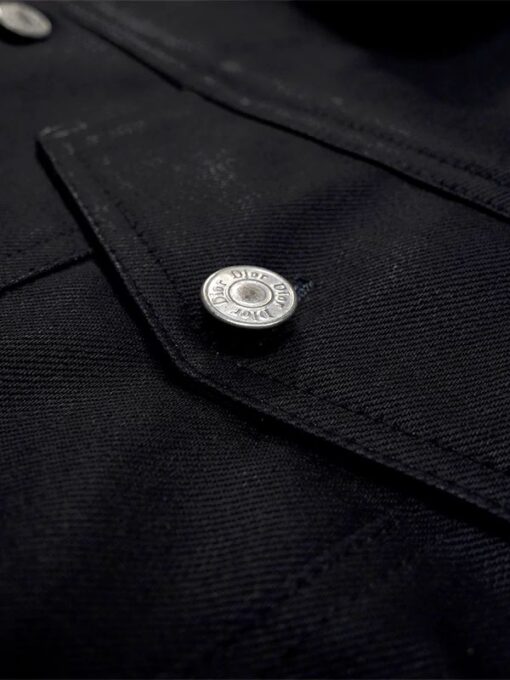 Black Denim Shearling Lining Jacket