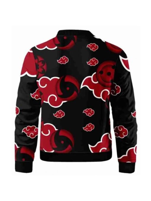 Naruto Akatsuki Sharingan Black Bomber Jacket