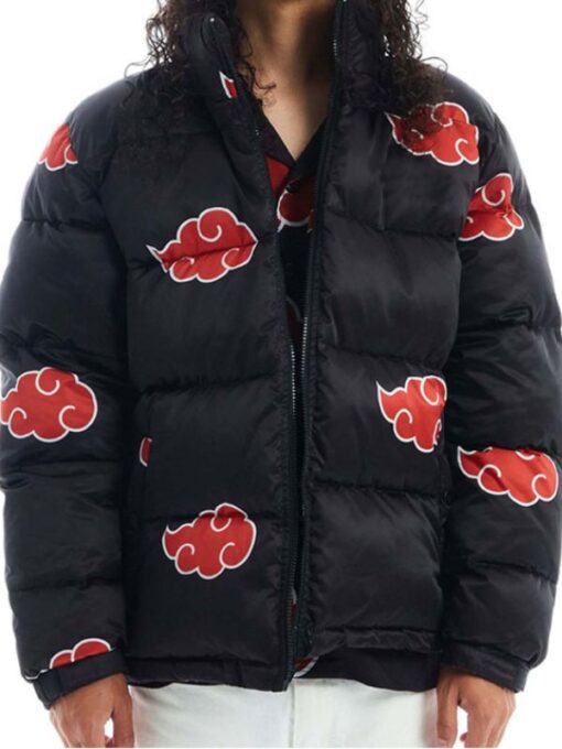 Naruto Akatsuki Black Puffer Jacket