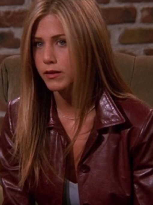 Friends Jennifer Aniston Wine Leather Jacket