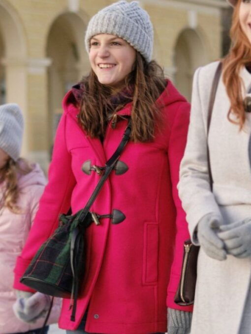 Christmas in Vienna Allegra Tinnefeld Pink Hooded Coat