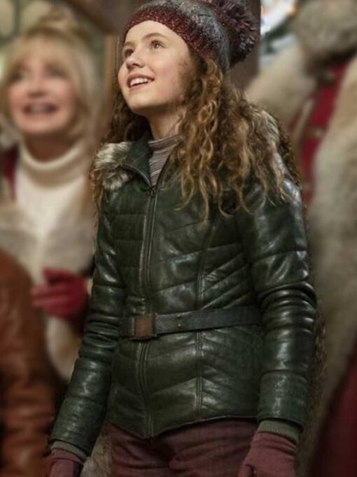 The Christmas Chronicles 2 Darby Camp Green Leather Jacket