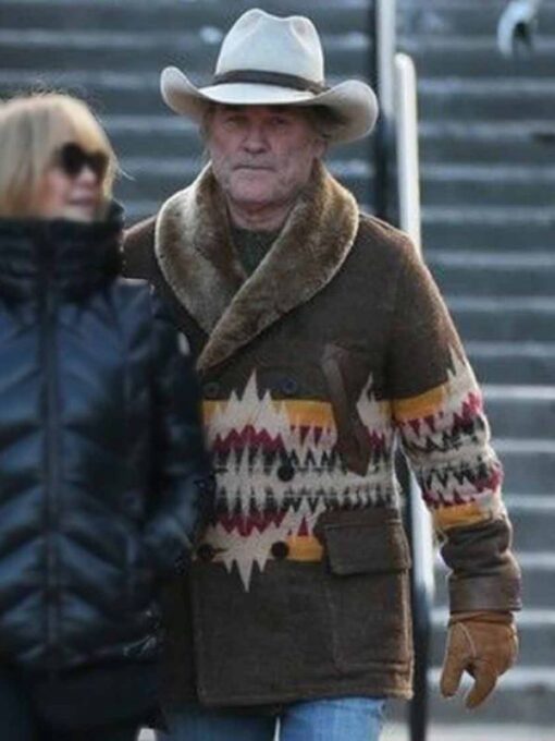 The Christmas Chronicles 2 Kurt Russell Shearling Brown Coat