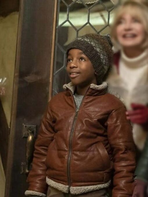 The Christmas Chronicles 2 Jahzir Bruno Brown Leather Jacket