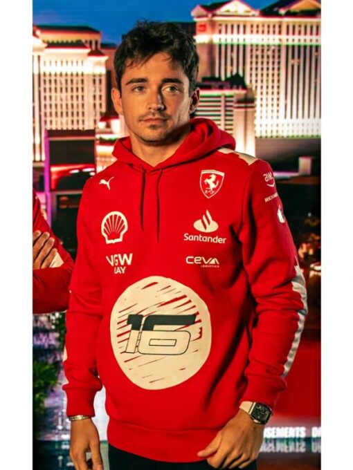 2023 Scuderia Ferrari F1 Las Vegas GP Charles Leclerc Hoodie