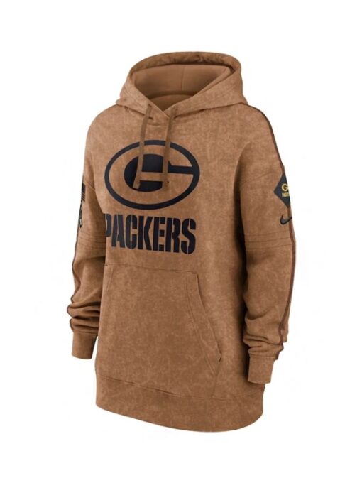 NFL Green Bay Packers Salute To Service Club Brown Hoodie
