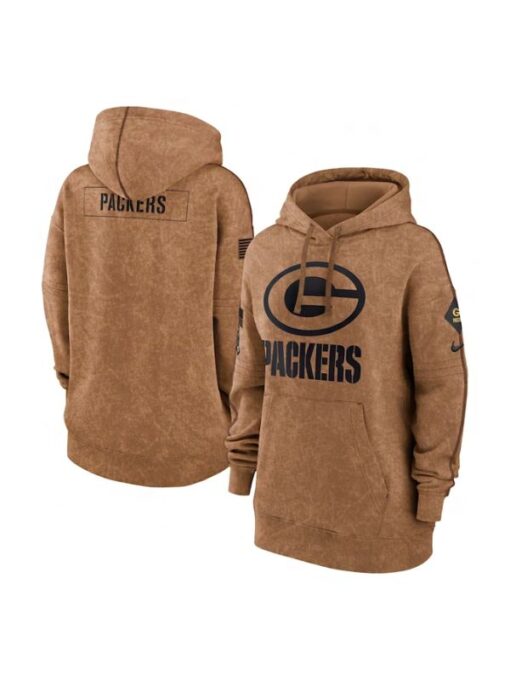 NFL Green Bay Packers Salute To Service Club Brown Hoodie